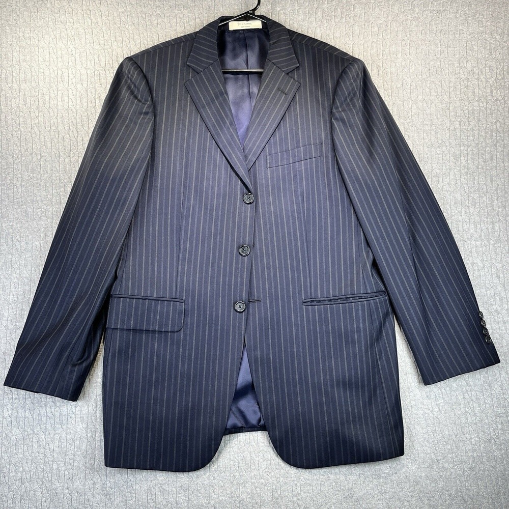 John W . Nordstrom Super 110's Men size (40R) 100% Wool Pinstriped Sport Blazer